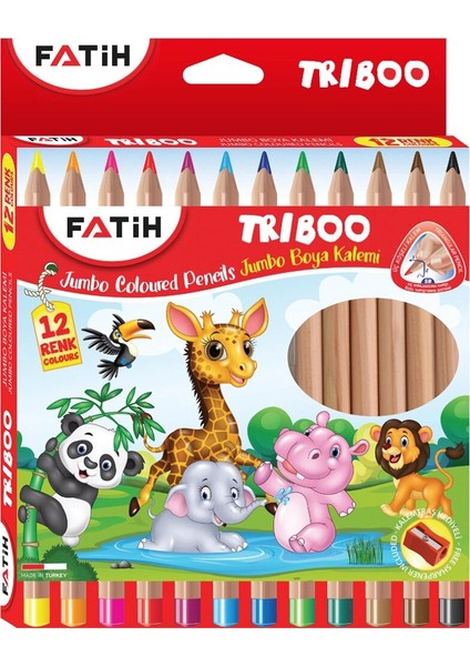 Kuru Boya Tribo 12 Renk Jumbo Üçgen Kalemler ile Eğlenceli Çizimler fiyatları
