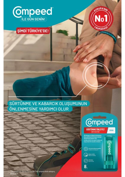 Sürtünme ve Kabarcık Oluşumuna Karşı Ayak ve Vücut İçin Sürtünme ve Kabarcık Önleyici Stick - 8 ml