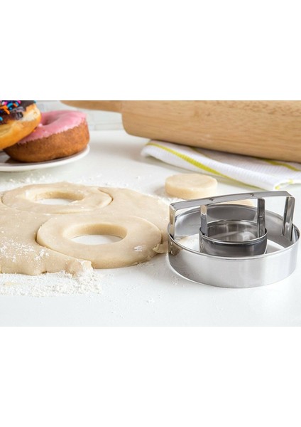 Narkalıp Yuvarlak Donut Kurabiye Kalıbı Temizlenebilir 7 cm Derinlik modelleri