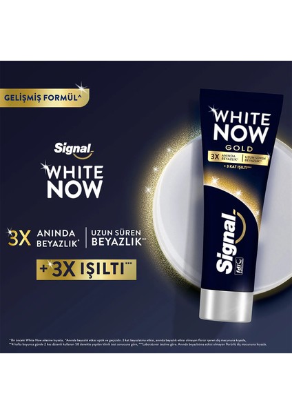 White Now Diş Macunu Gold 3 Kat Işıltı 75 ml X2 modelleri
