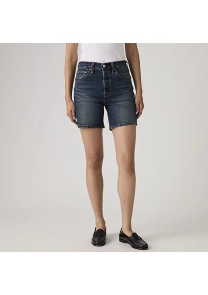 501® Mid Thigh Lightweight Kadın Jean Şort fırsatları