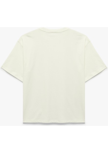 Pamuklu Kısa Kollu Bisiklet Yaka Basic Oversize Tişört indirimleri