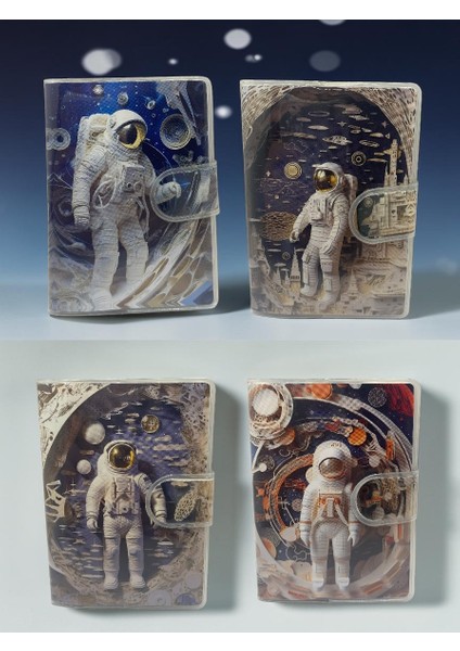 3D Görünümlü Astronot A7 Not Defteri , Çıt Çıtlı Cep Defteri - Sarı indirimleri