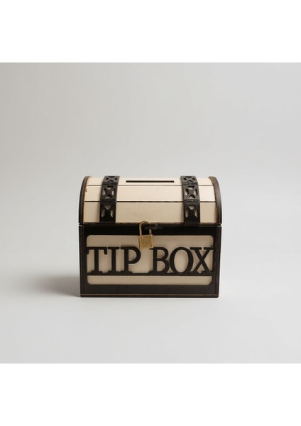 Nomika Tip Box Bahşiş Kutusu Ahşap Malzemeden Üretilmiş Şık Kumbara Sandık Tipi