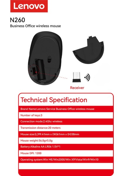 N260 Kablosuz Sessiz Mouse Siyah 870042253 indirimleri