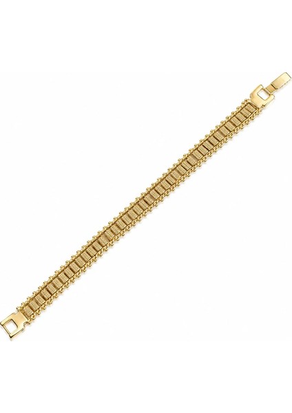 Silindir Örme Hasır Bileklik - 14K Altın Kaplama - 17 cm fiyatları
