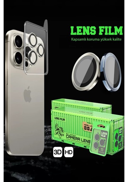 Apple iPhone 17 Pro Raze Metal Kamera Lens - Gümüş Fiyatı