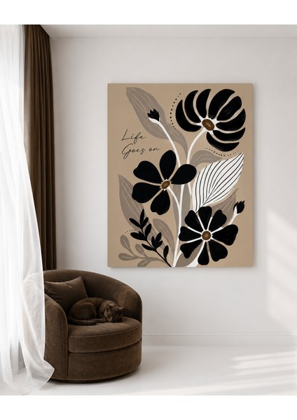 Bohem Çiçek Desenli Modern Kanvas Tablo fiyatları