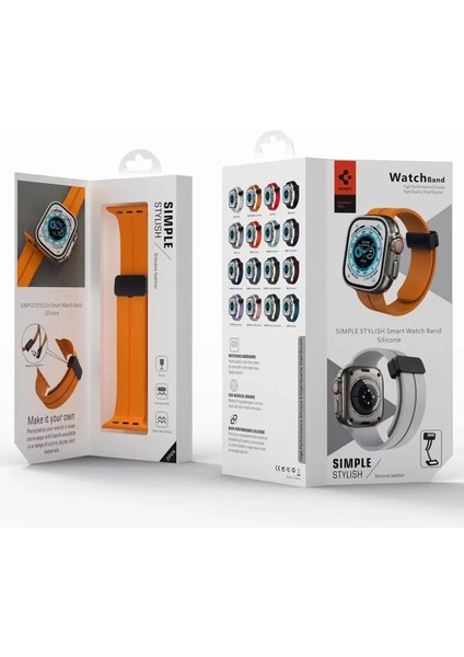 Apple Watch 42MM KR412 Elegance Stylısh Kordon - Turuncu fiyatları