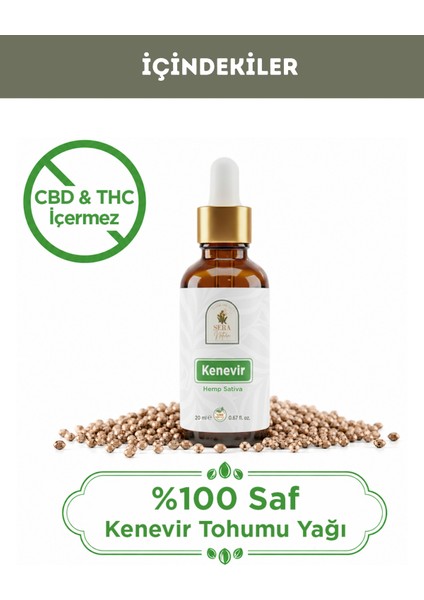 Kenevir Yağı %100 Saf 20 ml indirimleri