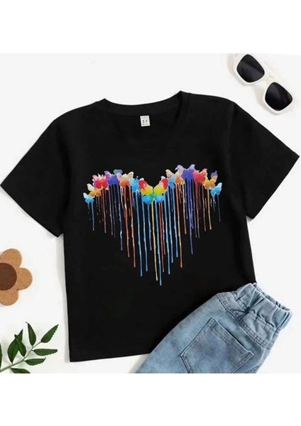 Baskılı T-Shirt - Siyah - fırsatları