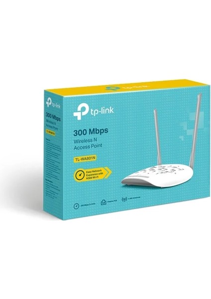 TL-WA801N 300 Mbps Kablosuz Access Point 1 Portlu ve 2 Anten ile Kolay Kurulum