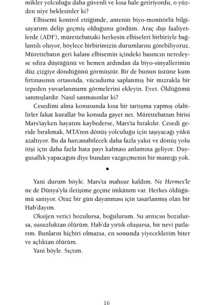 Marslı - Andy Weir, Basım Ciltli , ITHAKI Yayınından