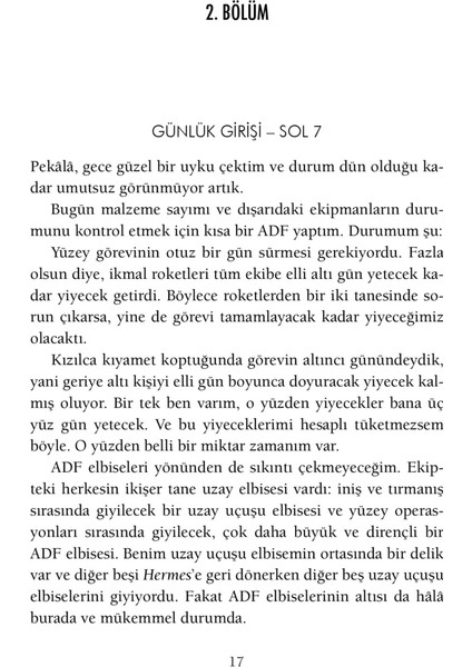 Marslı - Andy Weir, Basım Ciltli , ITHAKI Yayınından
