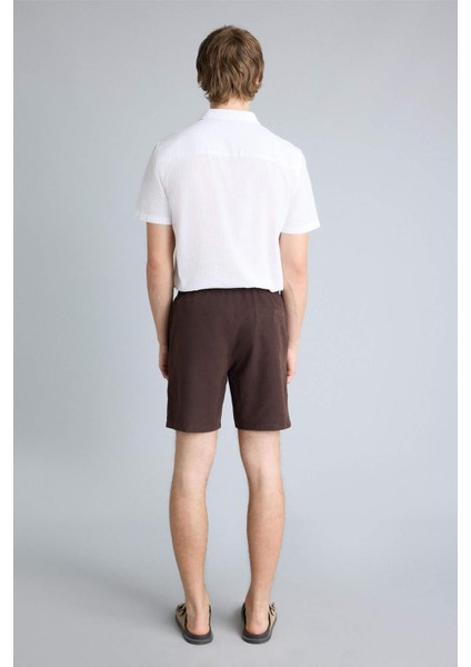 Regular Fit Kısa Boy Yumuşak Tuşeli Deniz Şortu E0993AX26HS