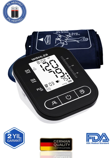 Wohler Dijital Tansiyon Aleti Nabız Ölçer 399TL