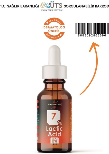 Güneş Lekesi Giderme Laktik Asit %7 Peeling 30 ml fiyatları