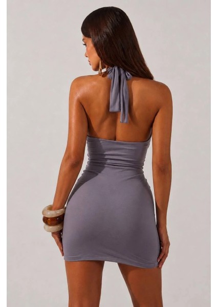 The Platinum Vixen Gri Tokalı Mini Elbise fiyatları