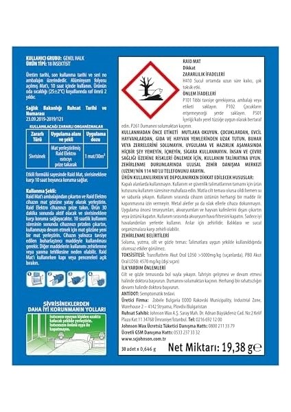 Raid Elektromat 30 Tablet fiyatları