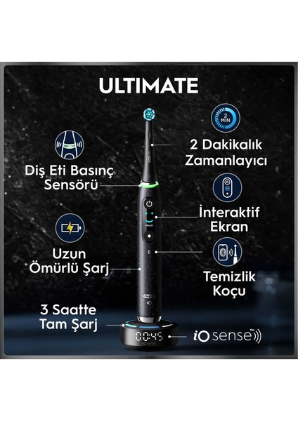 iO 10 Şarjlı Diş Fırçası - Kozmik Siyah fırsatları