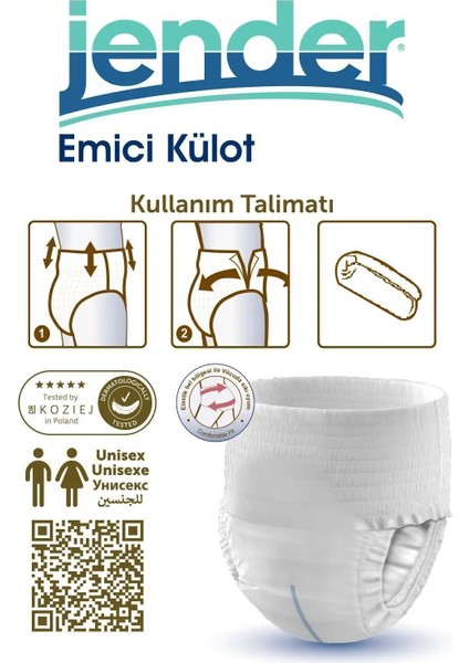 Large Beden Emici Külot Hasta Bezi 30 Adet Kadın Kullanıcılar İçin 5,5 Damla Koruma