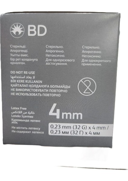Micro-Fine Plus Kalem Iğnesi 0,23MM (32G) x 4mm 100 Adet fiyatları