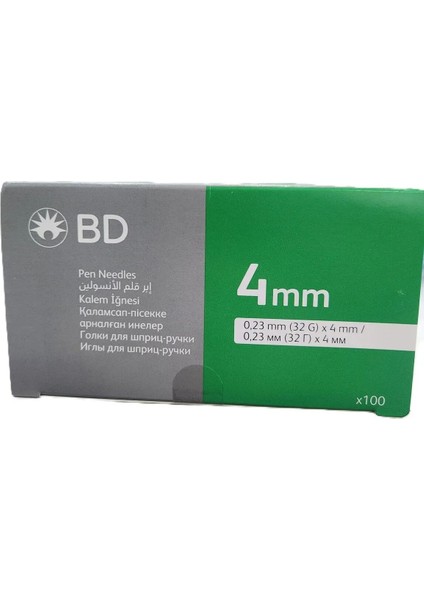 Micro-Fine Plus Kalem Iğnesi 0,23MM (32G) x 4mm 100 Adet fırsatları