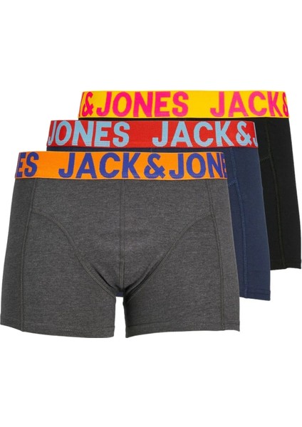 Jaccrazy Solıd Trunks 3 Pack Noos Erkek Siyah Boxer 12151349-Black