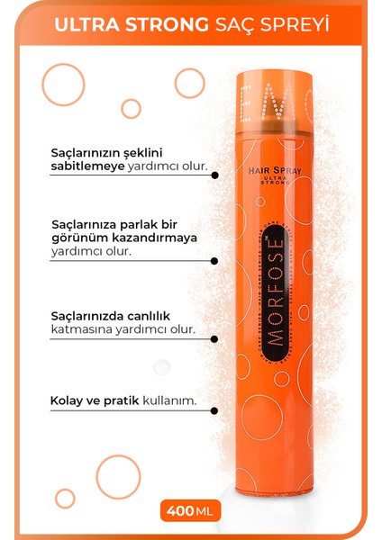 Ultra Strong Saç Spreyi 400 ml - Güçlü Tutuş