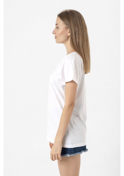 Sarı Kırmızı Leon Beyaz Kadın Bisikletyaka Tshirt modelleri