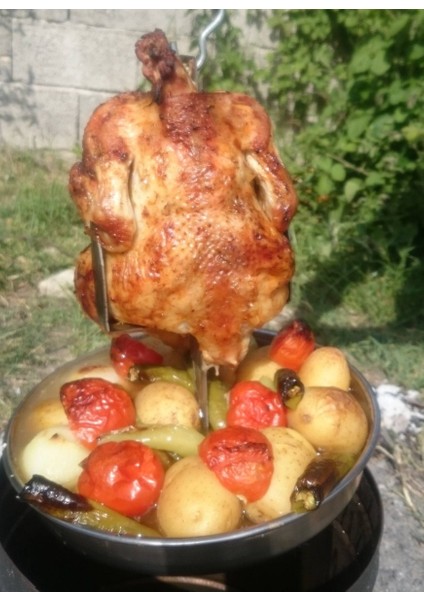 Krom Kapaklı Teneke Tavuk Aparat Seti modelleri