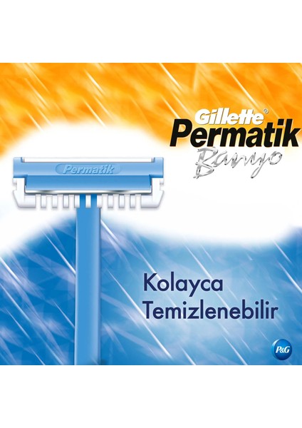 Permatik 10 Adet Banyo Kullan At Tıraş Bıçağı Ergonomik Tasarımlı Hassas Cilt Dostu modelleri