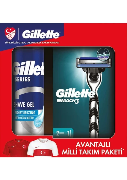 Gillette Mach 3makine 2 Yedekli Series Tıraş Jeli 200 m l299 TL