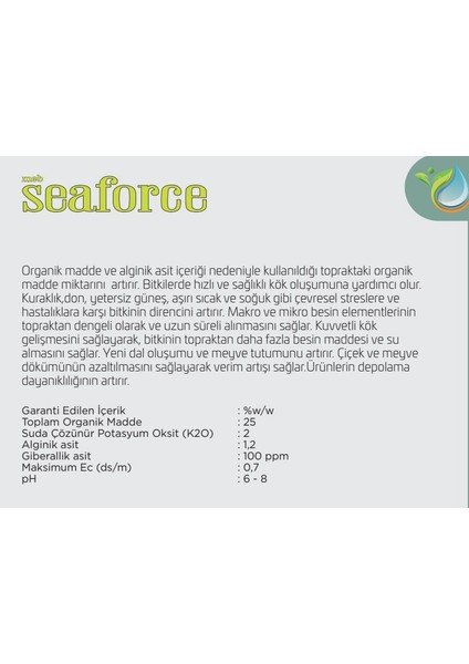 or Seaforce Sıvı Deniz Yosunu 20 Litre fırsatları