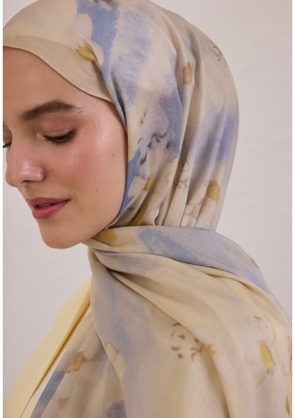 Soft Daisy Desen Rami Şal Bej fırsatları