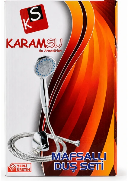 Karamsu Mafsallı Duş Seti Hortumlu Duş Başlığı Yerli Üretim, görsel 1 / 1