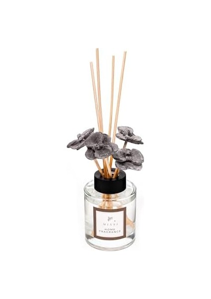 100 ml Gri Orkide Taş Bambu Çubuklu Black Vanilya Oda Kokusu modelleri