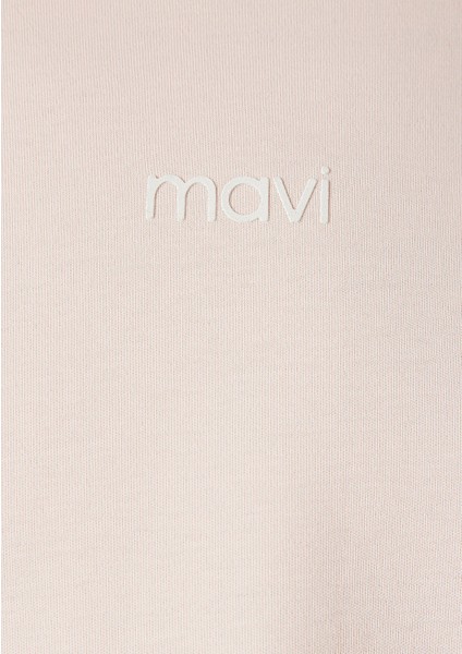 Mavi Logo Baskılı Interlok Pembe Tişört 1612829-71121