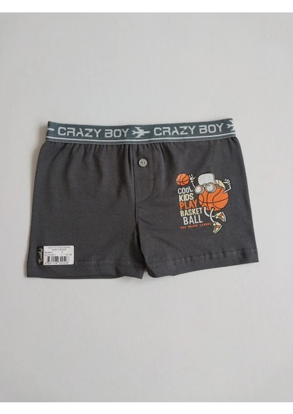 Erkek Çocuk Elastan Baskılı Boxer 6'lı Paket