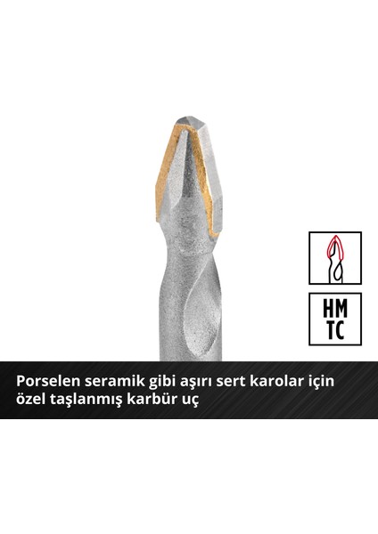 Orijinal Einhell XS-CASE 4 Parça Karbür Fayans Matkap Ucu Seti (Takım Çeliğinden Üretilmiştir, Özel Taşlanmış Karbür Plaka, Merkezleme Ucu, E 6.3 Sap, Saklama Kutusu Dahil) - 49051404 indirimleri