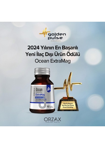 ExtraMag Üçlü Kombinasyon Magnezyum 200 mg Takviye Edici Gıda 60 Tablet