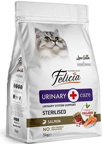 Felicia Kolajenli Somonlu Az Tahıllı Kısırlaştırılmış Kedi Maması 5 kg