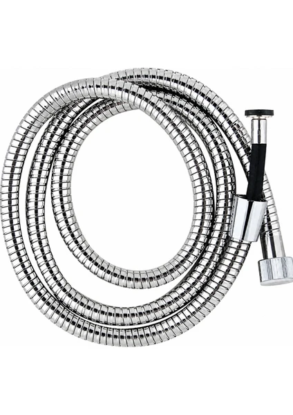 İlhan 1.5 Metre Duş Hortumu Krom Spiral Banyo Duş Başlığı Hortumu, görsel 1 / 1