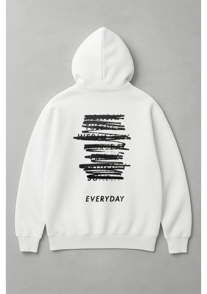 Everyday Baskı Oversize Couple Beyaz Sweatshirt fiyatları