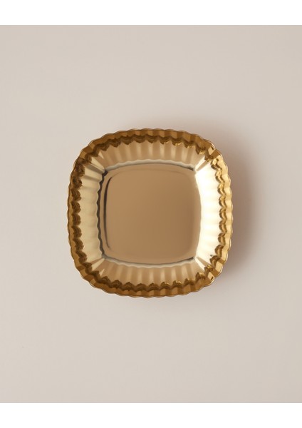 Anissa Metal Dekoratif Tabak 15X17X3 cm Gold fiyatları