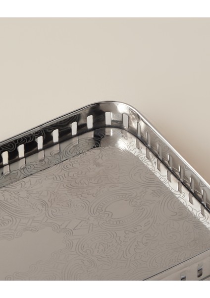 Anabel Metal Dekoratif Tepsi 15X4 cm Gümüş modelleri