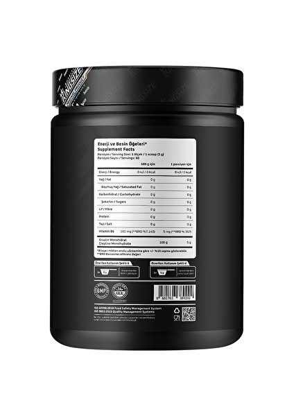 Creatine Powder 300 gr Aromasız - Aromasız modelleri