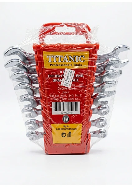 Titanic 8 Parça Çift Ağız Anahtar Takımı 6x7 ile 20X22 mm Krom Kaplama, görsel 1 / 1