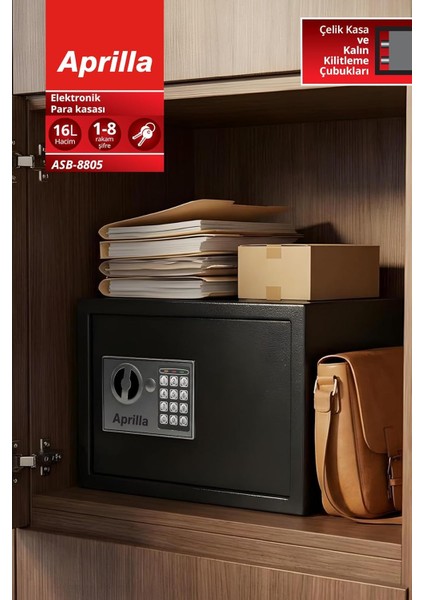 Aprilla ASB-8805 Elektronik Para Kasası