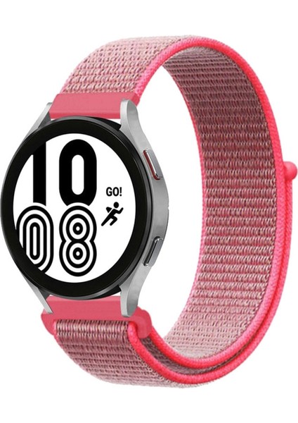 Bezos Galaxy Watch 4 Hasırlı Cırtcırtlı Kordon - Pembe Fiyatı